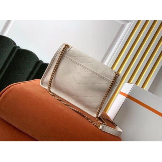 Replica Borsa media Saint Laurent Niki agnello bianca Riproduzione Fedele Borsa media Saint Laurent Niki agnello bianca imitazioni