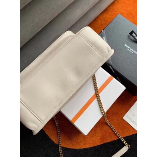 Replica Borsa media Saint Laurent Niki agnello bianca Riproduzione Fedele Borsa media Saint Laurent Niki agnello bianca imitazioni