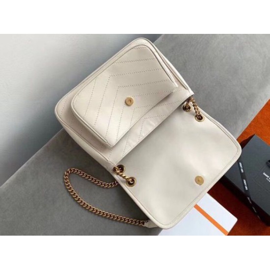 Replica Borsa media Saint Laurent Niki agnello bianca Riproduzione Fedele Borsa media Saint Laurent Niki agnello bianca imitazioni