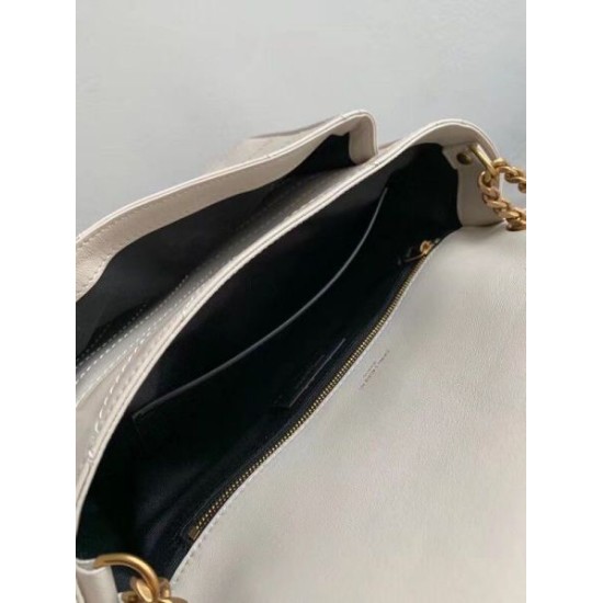 Replica Borsa media Saint Laurent Niki agnello bianca Riproduzione Fedele Borsa media Saint Laurent Niki agnello bianca imitazioni