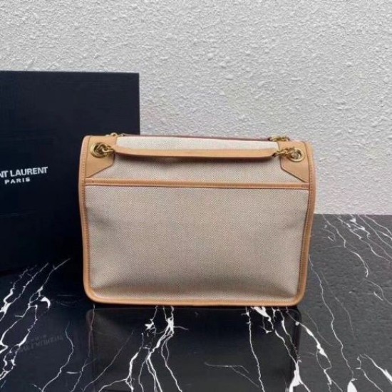 Replica Borsa media Saint Laurent Niki tela di cotone Riproduzione Fedele Borsa media Saint Laurent Niki tela di cotone imitazioni