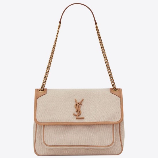 Replica Borsa media Saint Laurent Niki tela di cotone Riproduzione Fedele Borsa media Saint Laurent Niki tela di cotone imitazioni