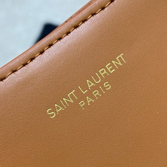 Replica Borsa shopping Saint Laurent Mini Toy vitello marrone Riproduzione Fedele Borsa shopping Saint Laurent Mini Toy vitello marrone imitazioni
