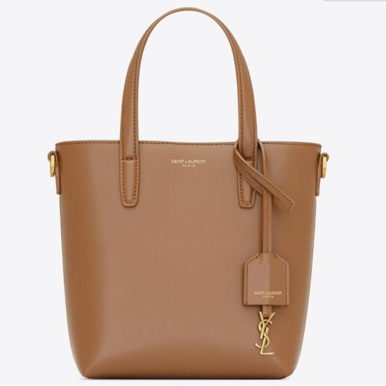Replica Borsa shopping Saint Laurent Mini Toy vitello marrone Riproduzione Fedele Borsa shopping Saint Laurent Mini Toy vitello marrone imitazioni