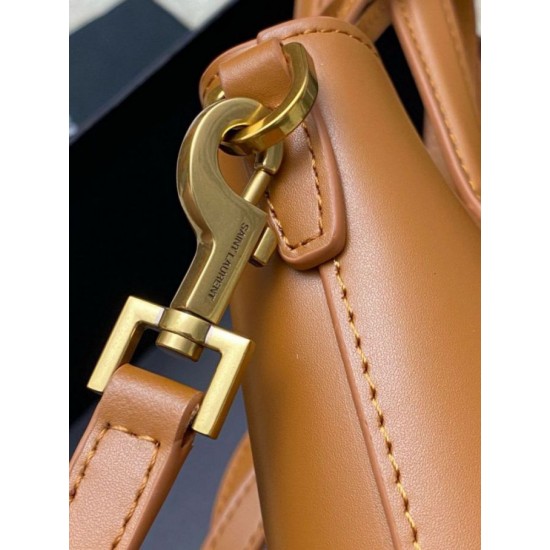 Replica Borsa shopping Saint Laurent Mini Toy vitello marrone Riproduzione Fedele Borsa shopping Saint Laurent Mini Toy vitello marrone imitazioni