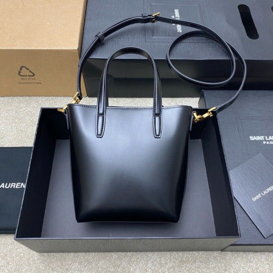 Replica Borsa shopping Saint Laurent Mini Toy vitello nera Riproduzione Fedele Borsa shopping Saint Laurent Mini Toy vitello nera imitazioni