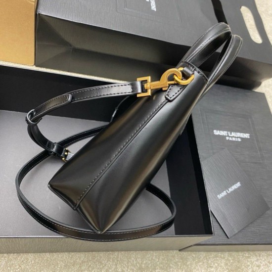 Replica Borsa shopping Saint Laurent Mini Toy vitello nera Riproduzione Fedele Borsa shopping Saint Laurent Mini Toy vitello nera imitazioni