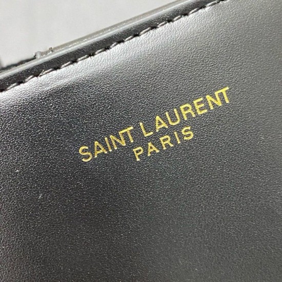 Replica Borsa shopping Saint Laurent Mini Toy vitello nera Riproduzione Fedele Borsa shopping Saint Laurent Mini Toy vitello nera imitazioni