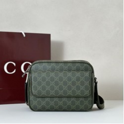 Replica Borsa a tracolla grande Gucci Savoy in tessuto GG Monogram rivestito Marrone 834458