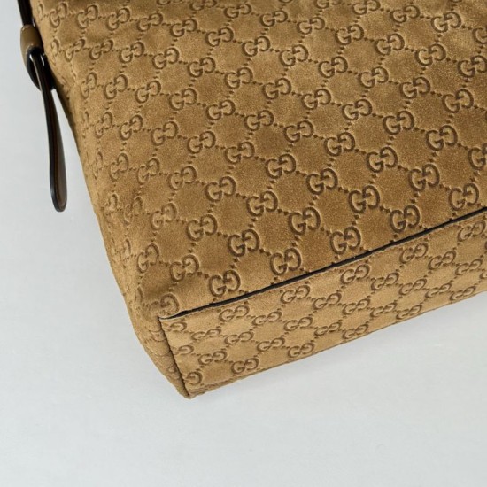 Replica Gucci 850546 850926 borsa tote grande Beatrix in pelle scamosciata Marrone