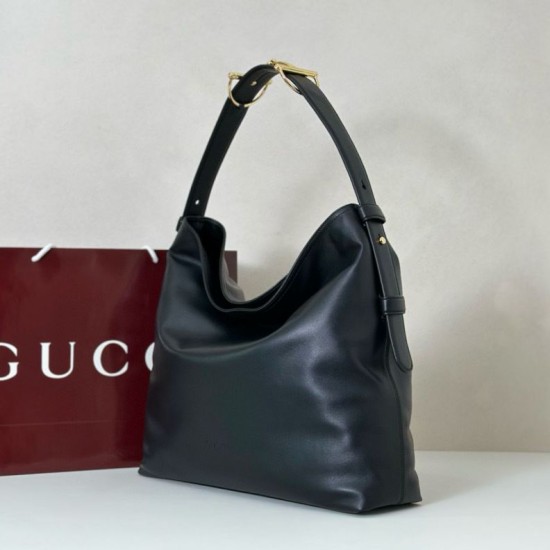 Replica Gucci 850546 850926 borsa tote grande Beatrix in morbida pelle liscia Nero