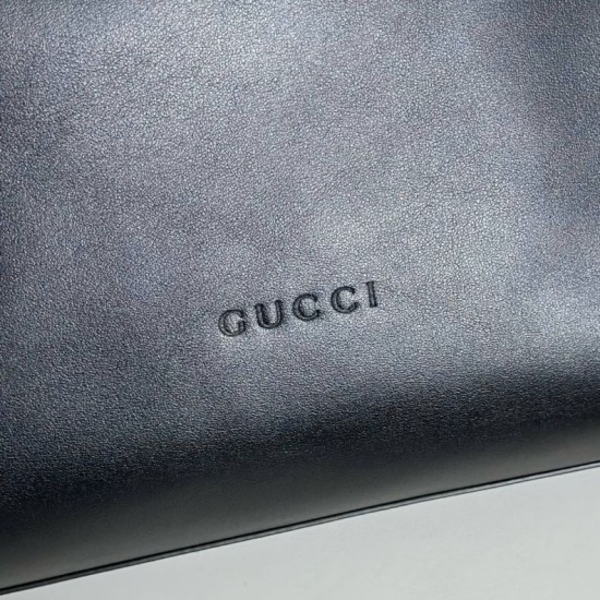 Replica Gucci 850546 850926 borsa tote grande Beatrix in morbida pelle liscia Nero