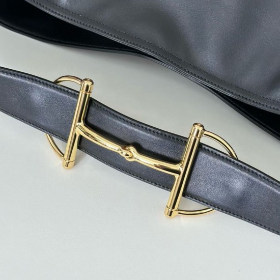 Replica Gucci 850546 850926 borsa tote grande Beatrix in morbida pelle liscia Nero