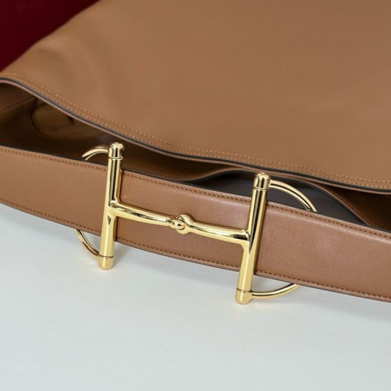 Replica Gucci 850546 850926 borsa tote grande Beatrix in morbida pelle liscia Marrone