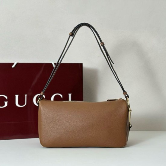Replica Borse Imitazioni a tracolla Gucci Half Horsebit Mini/media 860787 Pelle Granata Marrone Imitazioni Replica Borse Imitazioni a tracolla Gucci Half Horsebit Mini/media 860787 Pelle Granata Marrone