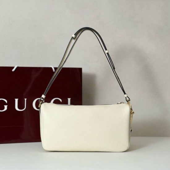 Replica Borsa a tracolla Gucci Half Horsebit Mini/media 860787 Pelle Granata Marrone