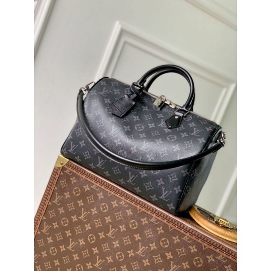 Replica Borsa da uomo Louis Vuitton Speedy Soft 30 M15102 Monogram Eclipse Imitazioni Replica Borsa da uomo Louis Vuitton Speedy Soft 30 M15102 Monogram Eclipse