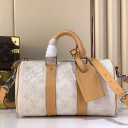Replica Borse  Alta Qualità Louis Vuitton M27161 Keepall Bandoulière 25 Albicocca Fiore