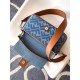 Replica Perfetta media Fendi Baguette in denim con ricamo FF imitazioni