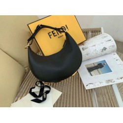 Fendi Fendigraphy Piccola Borse Hobo Nero Fendi Fendigraphy Piccola Borse Hobo Nero