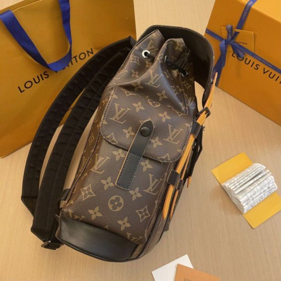 Replica Zaino Louis Vuitton Christopher MM Monogramma Tela Macassar M46686 Riproduzione Fedele Zaino Louis Vuitton Christopher MM Monogramma Tela Macassar M46686 imitazioni