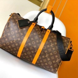 Replica Louis Vuitton Keepall Bandouliere 45 Borsa Tela Monogram Macassar M46703 Riproduzione Fedele Louis Vuitton Keepall Bandouliere 45 Borsa Tela Monogram Macassar M46703 imitazioni