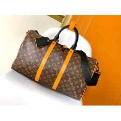 Louis Vuitton Keepall Bandouliere 45 Borsa Tela Monogram Macassar M46703 Louis Vuitton Keepall Bandouliere 45 Borsa Tela Monogram Macassar M46703