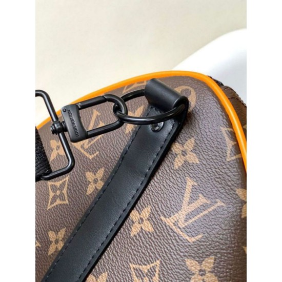 Replica Louis Vuitton Keepall Bandouliere 45 Borsa Tela Monogram Macassar M46703 Riproduzione Fedele Louis Vuitton Keepall Bandouliere 45 Borsa Tela Monogram Macassar M46703 imitazioni