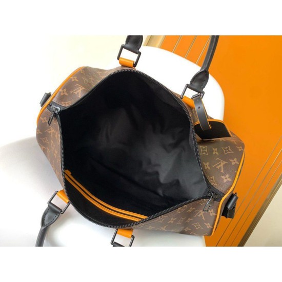Replica Louis Vuitton Keepall Bandouliere 45 Borsa Tela Monogram Macassar M46703 Riproduzione Fedele Louis Vuitton Keepall Bandouliere 45 Borsa Tela Monogram Macassar M46703 imitazioni