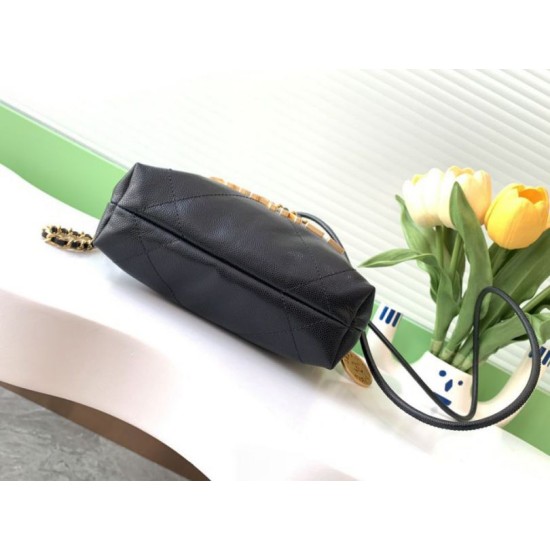 Replica Borsa Mini Chanel 22 Pelle di Vitello Lucida AS3980 Nera Imitazioni Replica Borsa Mini Chanel 22 Pelle di Vitello Lucida AS3980 Nera