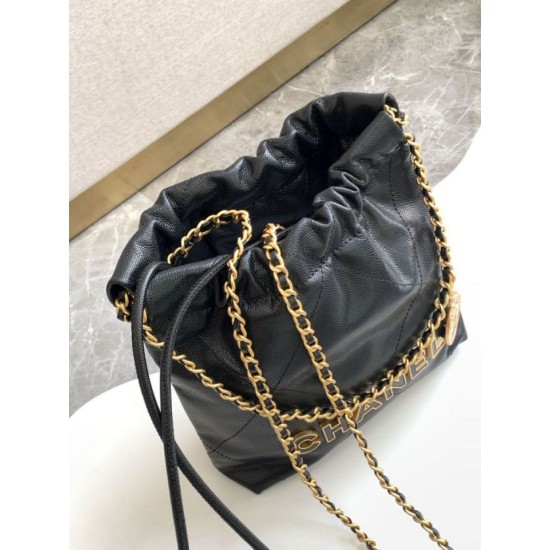 Replica Borsa Mini Chanel 22 Pelle di Vitello Lucida AS3980 Nera Imitazioni Replica Borsa Mini Chanel 22 Pelle di Vitello Lucida AS3980 Nera