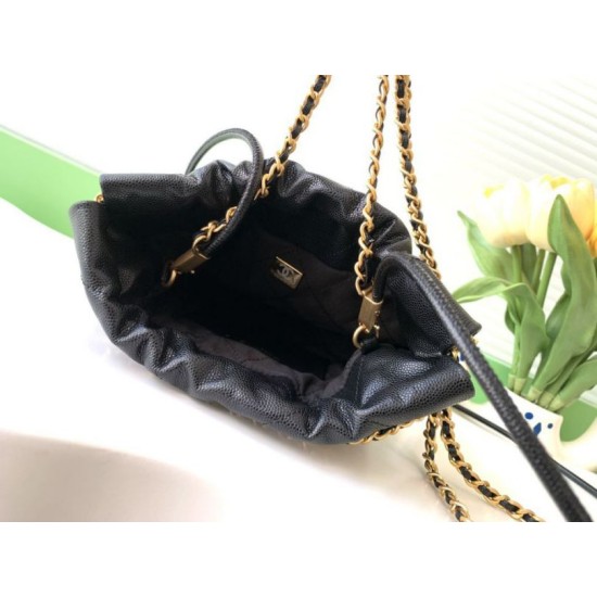 Replica Borsa Mini Chanel 22 Pelle di Vitello Lucida AS3980 Nera Imitazioni Replica Borsa Mini Chanel 22 Pelle di Vitello Lucida AS3980 Nera