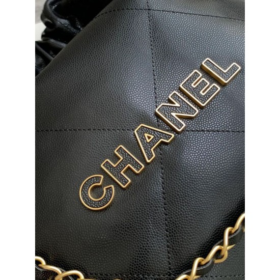 Replica Bora Pari Grande Chanel 22 Pelle di Vitello Lucida AS3260 Nera
