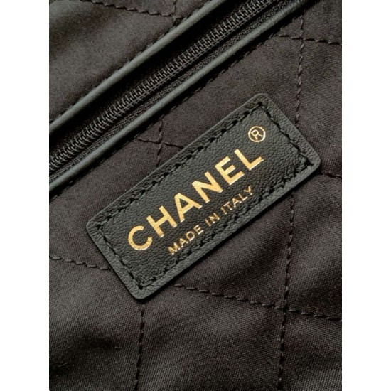 Replica Bora Pari Grande Chanel 22 Pelle di Vitello Lucida AS3260 Nera