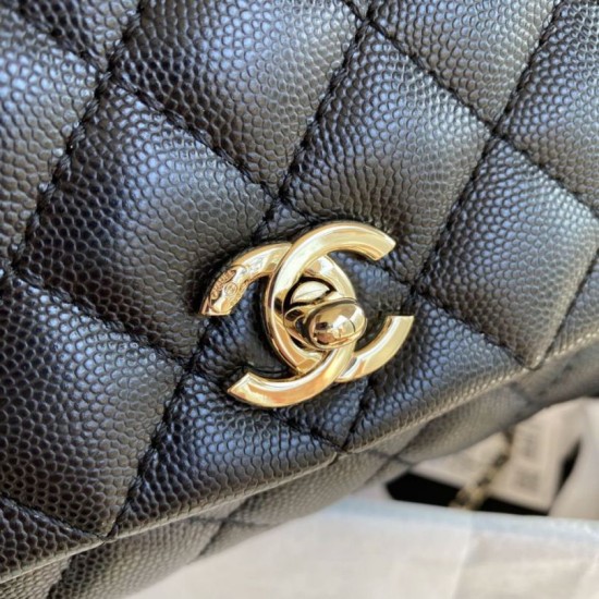 Replica Borsa a Mano Chanel con Manico Superiore AS2215 Nera Imitazioni Replica Borsa a Mano Chanel con Manico Superiore AS2215 Nera
