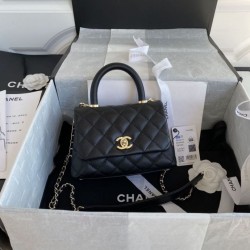 Replica Borsa a Mano Chanel con Manico Superiore AS2215 Nera
