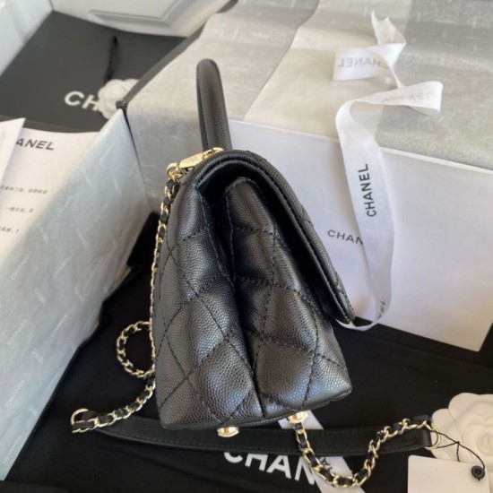 Replica Borsa a Mano Chanel con Manico Superiore AS2215 Nera Imitazioni Replica Borsa a Mano Chanel con Manico Superiore AS2215 Nera