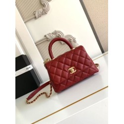Borse a Mano Chanel con Manico Superiore AS2215 Rosso