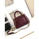 Replica Borse  Chanel con patta e manico superiore AS2215 Borgogna