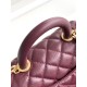 Replica Borse  Chanel con patta e manico superiore AS2215 Borgogna