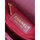 Replica Borse  Chanel con patta e manico superiore AS2215 Borgogna