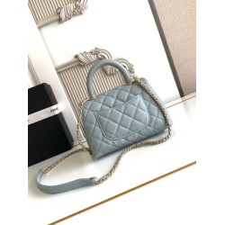 Chanel con patta e manico superiore AS2215 Azzurro