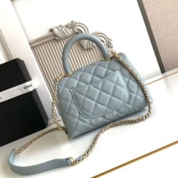 Replica Perfetta Chanel con patta e manico superiore AS2215 Azzurro Imitazioni Replica Perfetta Chanel con patta e manico superiore AS2215 Azzurro