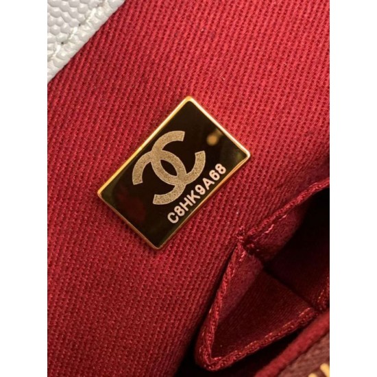 Replica Perfetta Chanel con patta e manico superiore AS2215 Azzurro