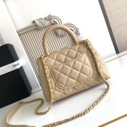 Replica Borsa Chanel con patta e manico superiore AS2215 Albicocca Imitazioni Replica Borsa Chanel con patta e manico superiore AS2215 Albicocca