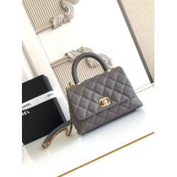 Chanel con patta e manico superiore AS2215 Grigio
