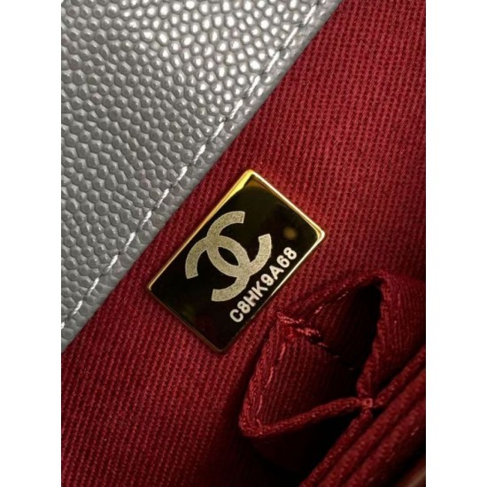 Replica Borsa Chanel con patta e manico superiore AS2215 Grigio