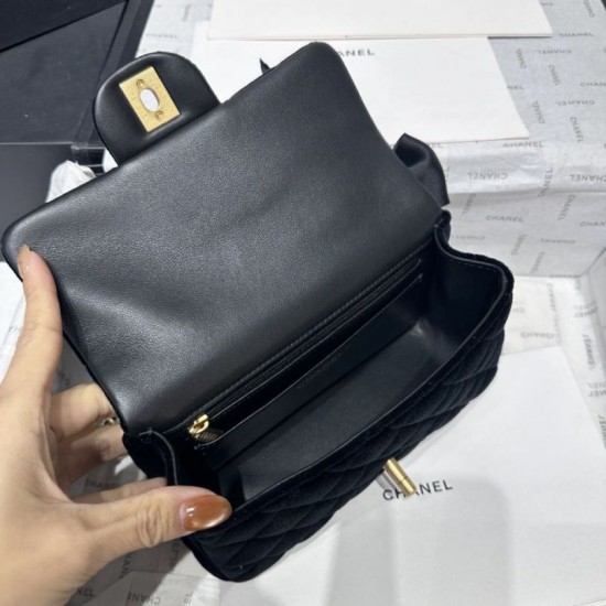 Replica Borse Imitazioni Chanel Mini con patta e manico AS5875 Nero Imitazioni Replica Borse Imitazioni Chanel Mini con patta e manico AS5875 Nero