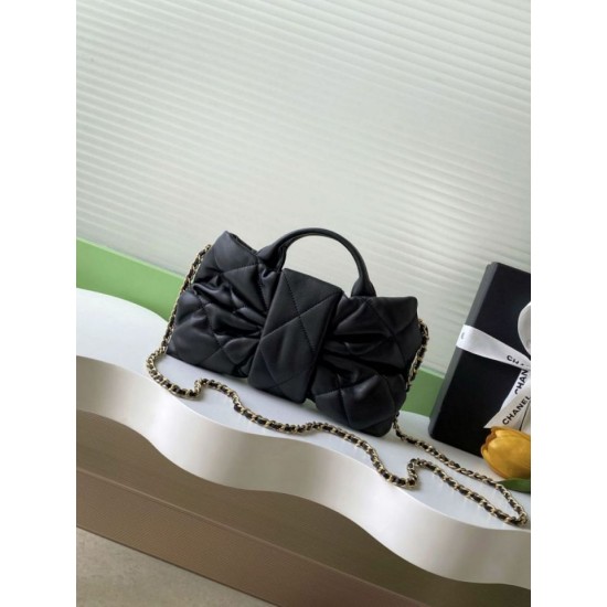 Replica Borse Chanel Mini con fiocco AS5849 Pelle di agnello Nero Imitazioni Replica Borse Chanel Mini con fiocco AS5849 Pelle di agnello Nero