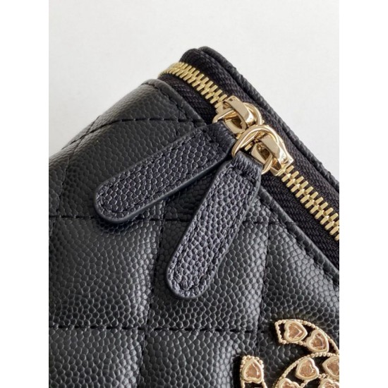 Replica Borsa Chanel Vanity con catena AP4530 Nero Imitazioni Replica Borsa Chanel Vanity con catena AP4530 Nero